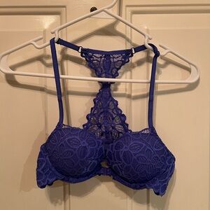 PINK Victoria's Secret Royal Blue Lace Bra